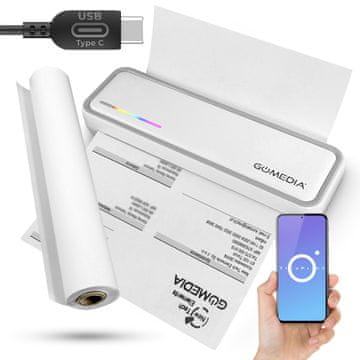Namizni termični tiskalnik dokumentov papirja A4 zvitek Bluetooth Android IOS