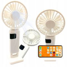 Jiangxi Yifenguyan Mini ročni namizni ventilator, tih, zložljiv, zmogljiv, 3000 mAh, USB-C
