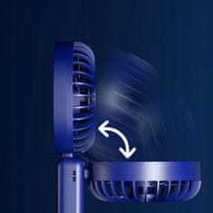 Jiangxi Yifenguyan Mini ročni namizni ventilator, tih, zložljiv, zmogljiv, 3000 mAh, USB-C