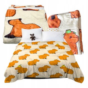 IN Capybara Odeja Winter Warm Fleece Capybara Throw 130x150
