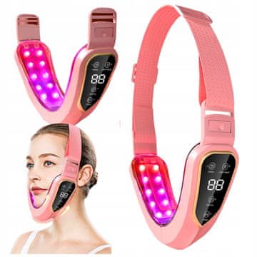 Masažer za lifting obraza in oblikovanje brade z EMS LED vibracijami