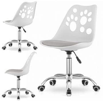 Vrtljivi stol RENO - bel in siv