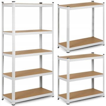 Kovinski regal za shranjevanje 180 x 90 x 40 cm, največ 260 kg na polico