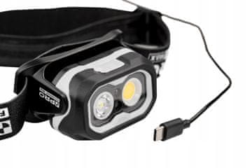 PRO LED NAGLAVNA SVETILKA S POLNILNO BATERIJO IN SENZORJEM GIBANJA IPX6 800LM