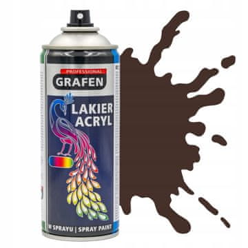 Akrilni lak v spreju - rjava RAL 8017