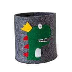 LIVEFY košara za igrače / perilo Dino 35 x 35 cm, zelen