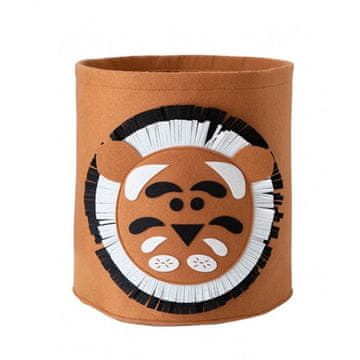 LIVEFY košara za igrače / perilo Tiger 35 x 35 cm, rjava
