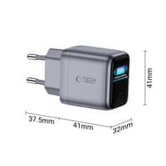 Tech-protect Power Vision GaN omrežni polnilnik USB-C PD 45W