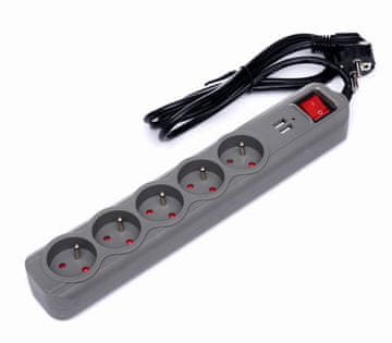 Kraft&Dele Podaljševalni kabel z USB vtičnicami 1,5 m KD4033