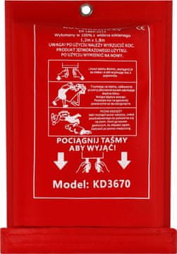 Kraft&Dele Protipožarna odeja iz steklenih vlaken 1,2 x 1,8 m KD3670