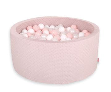 Bobono Minky suhi bazen V-40 cm z 200 žogicami - umazano roza