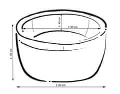 Bobono Minky suhi bazen V-40 cm z 200 žogicami - temno siv