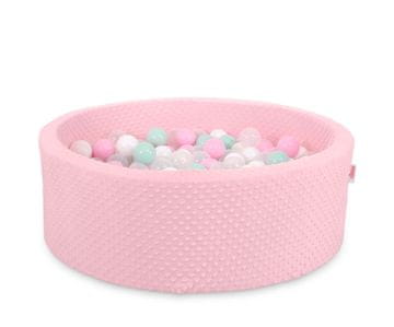 Bobono Minky suhi bazen V-30 cm z 200 žogicami - roza