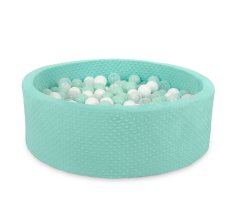 Bobono Suhi bazen Minky V-30 cm z žogicami 200 kosov - mint
