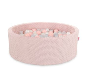 Bobono Minky suhi bazen V-30 cm z 200 žogicami - umazano roza