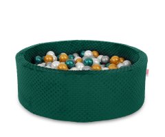 Bobono Suhi bazen Minky V-30 cm s 300 žogicami - steklenično zelen