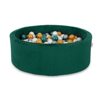 Bobono Suhi bazen Minky V-30 cm s 300 žogicami - steklenično zelen