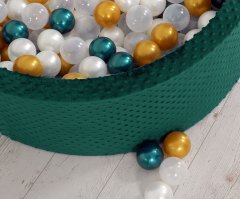 Bobono Suhi bazen Minky V-30 cm s 300 žogicami - steklenično zelen