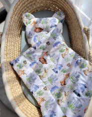 MY SWEET BABY Odeja z medvedkom in polnilom ter oblikovano blazino - 2-delni komplet - gozdna pustolovščina