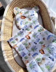 MY SWEET BABY Odeja z medvedkom in polnilom ter oblikovano blazino - 2-delni komplet - gozdna pustolovščina