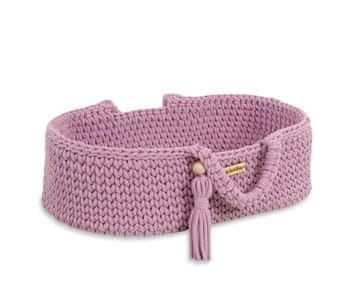 MY SWEET BABY Nosilec za punčke Moses Basket BOHO iz bombaža - sivka