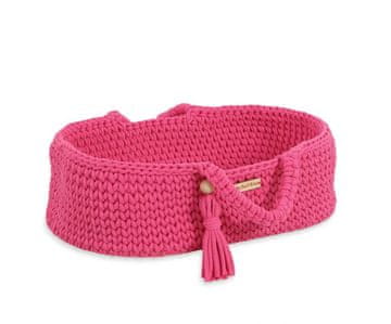 MY SWEET BABY Nosilec za punčke Moses Basket BOHO iz bombaža - fuksija