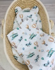 MY SWEET BABY Odeja in vzglavnik z medvedkom - 2-delni komplet - Sky Adventure