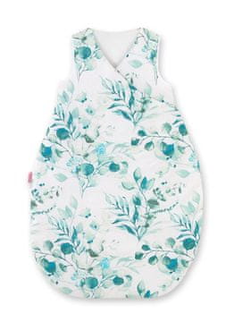 Bobono Bombažna spalna vreča za otroke M 3-12 mesecev TOG 2.5 celoletna izolirana - evkaliptus in meta
