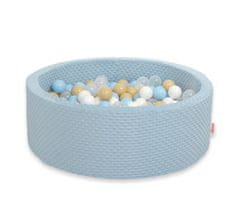 Bobono Suhi bazen Minky V-30 cm s 300 žogicami - megleno moder