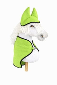 BB Komplet Hobby Horse A3: preproga iz flisa + glušniki - neonsko zelena