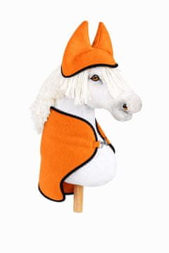 BB Komplet Hobby Horse A3: preproga iz flisa + glušniki - neonsko oranžna
