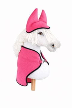 BB Komplet Hobby Horse A3: preproga iz flisa + glušniki - neonsko roza