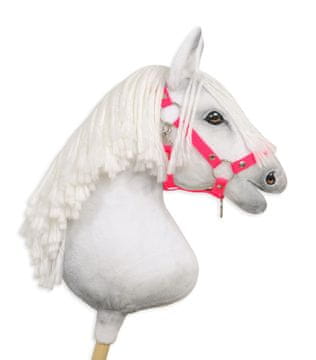 BB Nastavljiva ovratnica za konje Hobby Horse A3 - neonsko roza