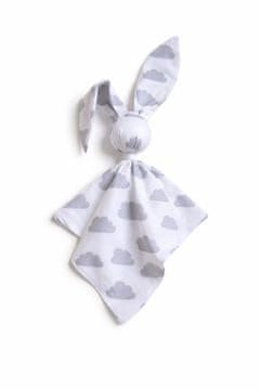 MY SWEET BABY Mehka plišasta igrača DOUDOU zajčja odejica iz bombaža - Sivi oblaki