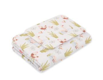 Bobono Otroški komplet posteljnine s polnilom, 2 kosa, 75x100cm NOWORN - Na deželi
