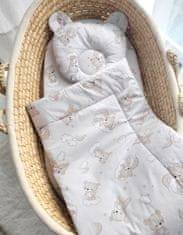 MY SWEET BABY Odeja z medvedkom s polnilom in oblikovano blazino - 2-delni komplet - bež medvedek z mavrico