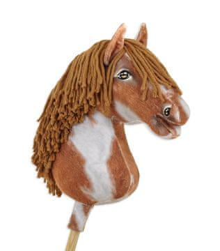 BB Hobi konj Velik Premium palicasti konj - Piebald Tobiano z rjavo grivo A3
