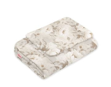 Bobono Otroški komplet posteljnine s polnilom, 2 kosa, 75x100cm NEWBORN - Peonies bež