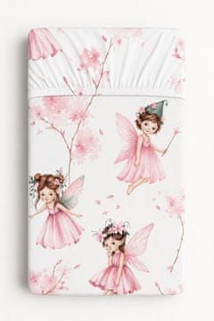 MY SWEET BABY Bombažna rjuha za otroško posteljico 120x60 cm - Blossom Fairies