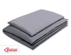 Bobono 2-delni komplet posteljnine 120x90 - antracitna srca
