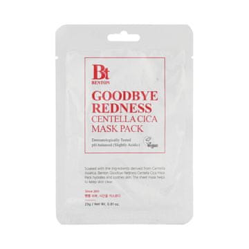 Benton Goodbye Redness Cica Mask Pack pomirjujoča maska za občutljivo kožo, nagnjeno k rdečici in draženju 23 g unisex