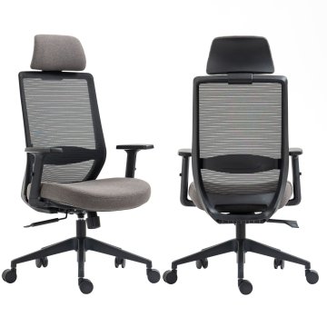 It Ergonomski pisarniški stol Furnitex v črno-sivi barvi z mrežastim vzglavnikom