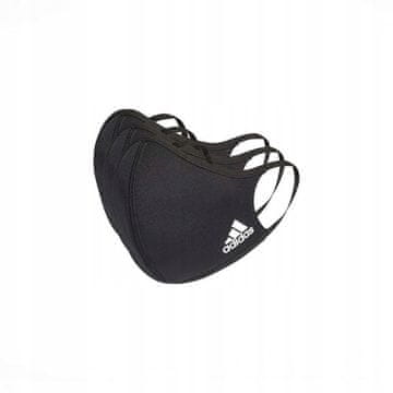 Adidas ZAŠČITNE MASKE ČRNE, PAKET 3 KOSOV, S, ZELENE