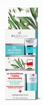 EK Gel za veke in podočnjake z očesno metlico in trpotcem 15 ml (tuba)