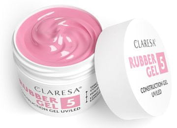 Claresa Rubber 5 gradilni gel, srednje roza, z vijoličnim odtenkom, 12 g