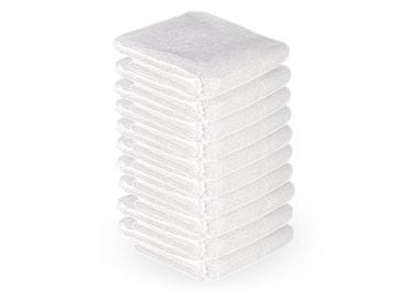 ACTIVESHOP Brisača iz mikrovlaken 73 x 40 cm 10 kosov bele barve