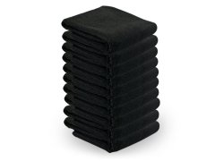 ACTIVESHOP Brisača iz mikrovlaken 73 x 40 cm 10 kosov črne barve