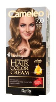 DELIA Cosmetics Cameleo HCC Permanentna barva Omega+ št. 7.0 Srednje blond 1 pakiranje.
