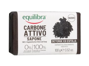 Beauty Formulas Čistilno milo Equilibra Carbone Attivo 100 % rastlinsko z aktivnim ogljem 100 g