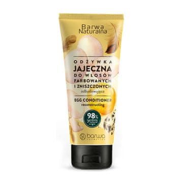 BARWA Naravni regeneracijski balzam z jajcem za barvane in poškodovane lase 200 ml